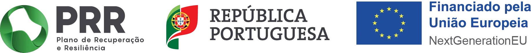 Logótipos de financiamento e parceiros institucionais